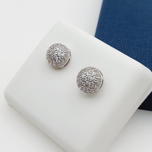 "925 Sterling Silver Plated CZ Earrings, EVBRS438 - Picture 4 of 10